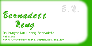 bernadett meng business card